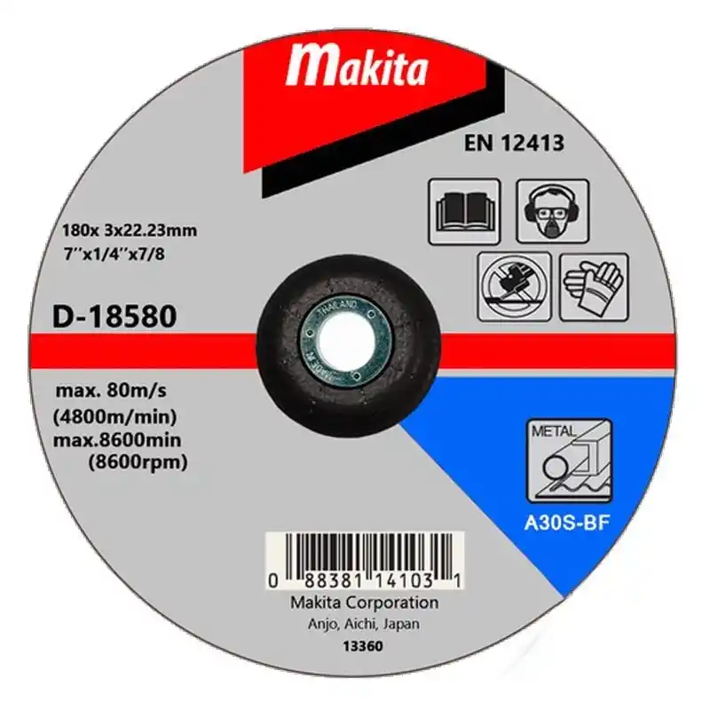 Makita D-18580 Bombeli Flex Metal Kesme Taşı 180x3 mm