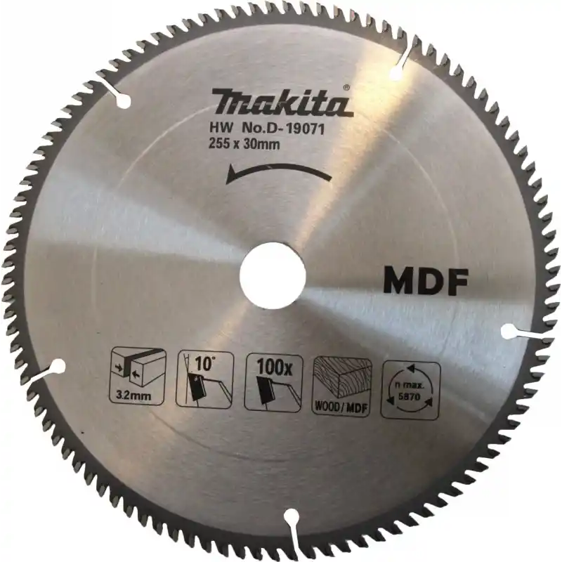Makita D-19071 TCT Elmas Daire Testere 255x30mm 100 Diş