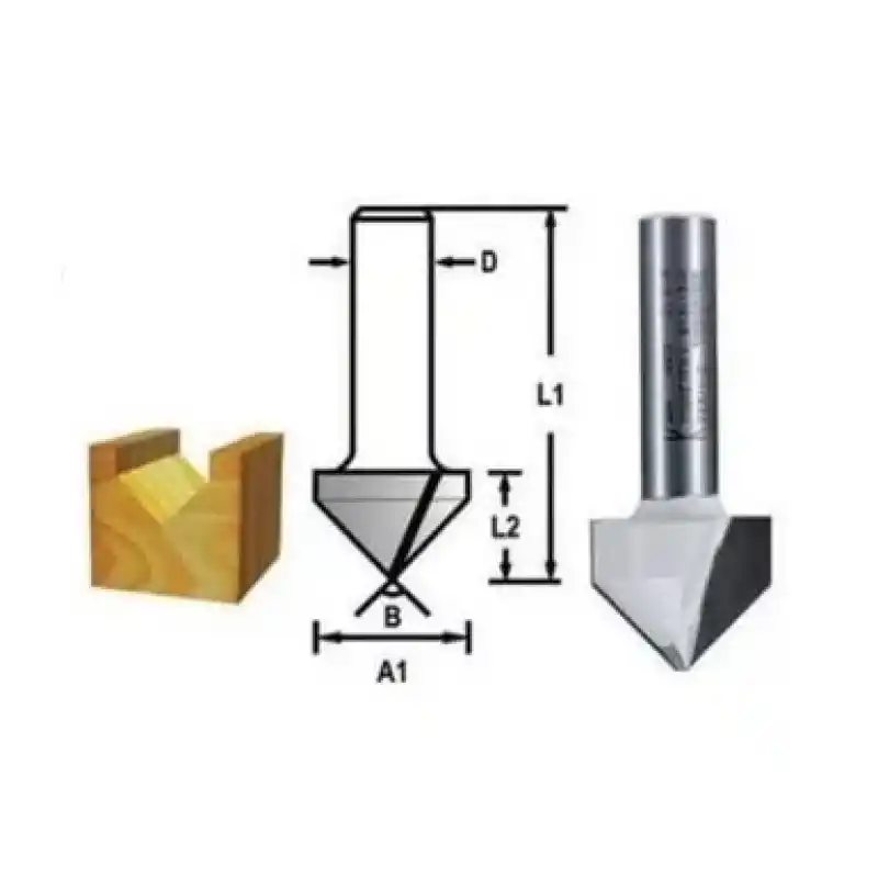 Makita D-47961 Dalma “V” Kanal Freze Bıçağı (Çift Bıçak)