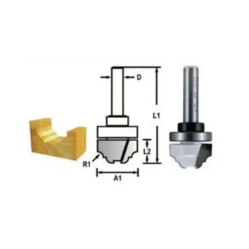 Makita D-48262Rulmanlı Klasik Dalma Freze Bıçağı (Çift Bıçak)