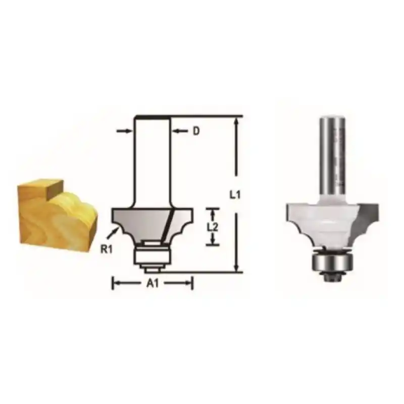 Makita D-48577 Çift Yuvarlak Profil Freze Bıçağı (Çift Bıçak)