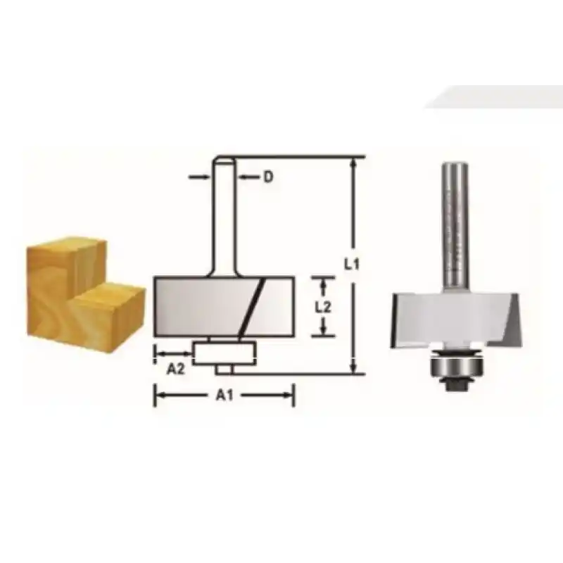 Makita D-48745 Rulmanlı Lamba Açma Freze Bıçağı (Çift Bıçak)