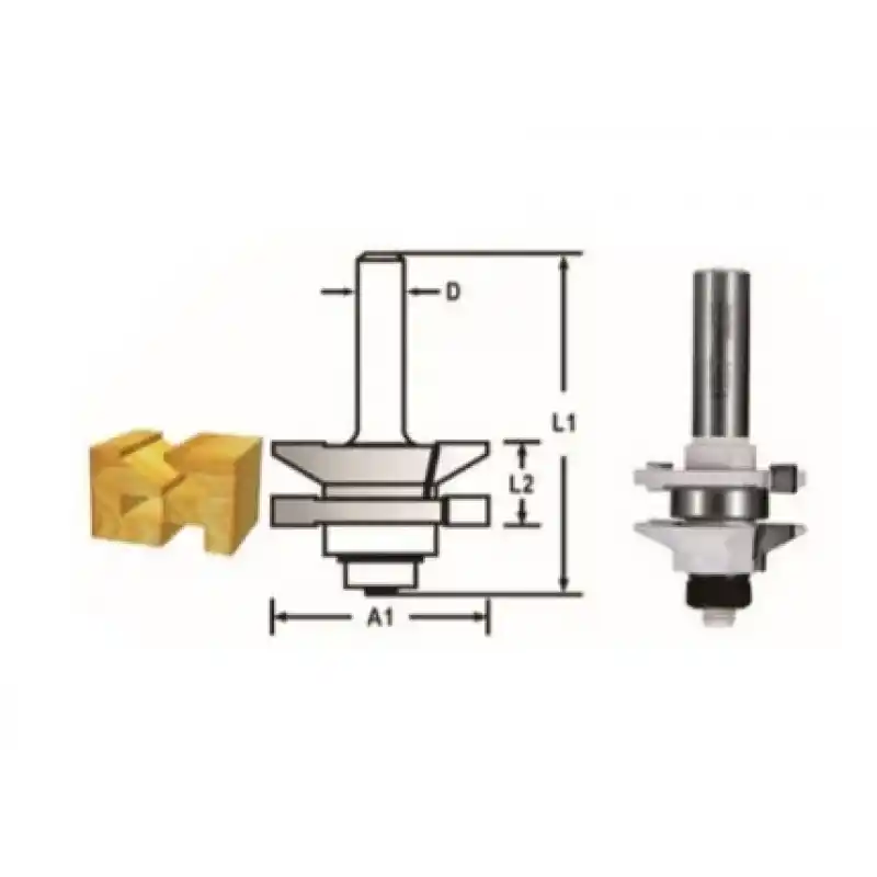 Makita D-48898 Rulmanlı Rustik Çerçeve Kapak Freze Bıçağı (Çift Bıçak)