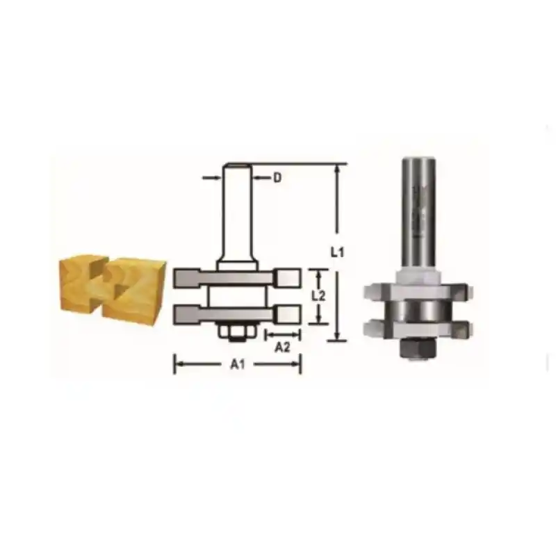 Makita D-48929 Ters Çevrilebilir Eklem Freze Bıçağı Düz Profil (Çift Bıçak)