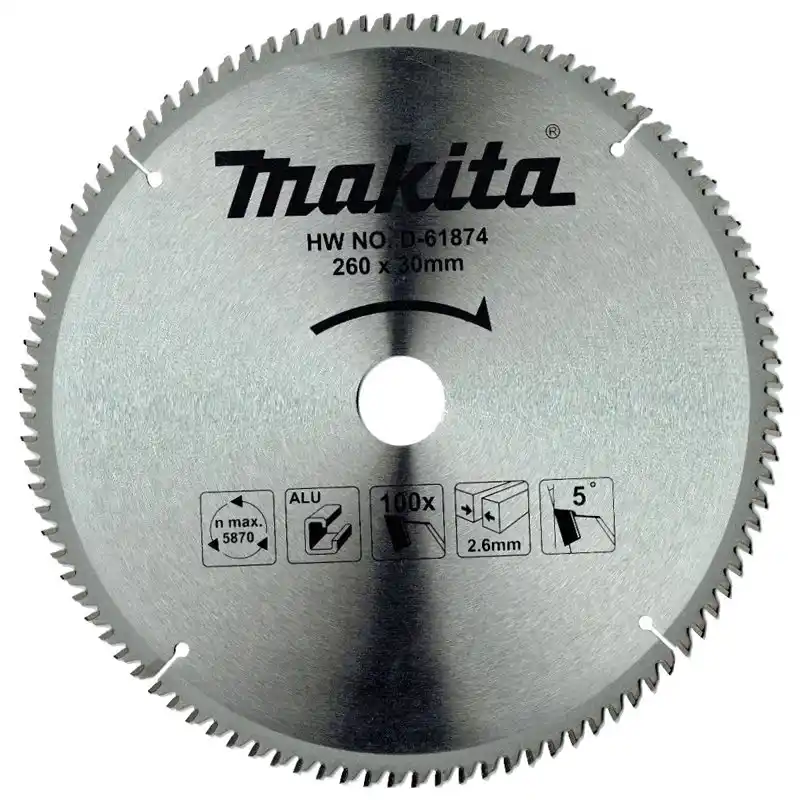 Makita D-61874 Alüminyum için Elmas Daire Testere 260x30mm 100 Diş