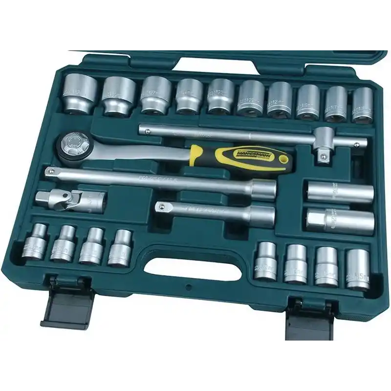 Mannesmann 29080 Lokma Takımı, Cr-V (1/2 inç, 25 Parça) - 10 YIL Garantili