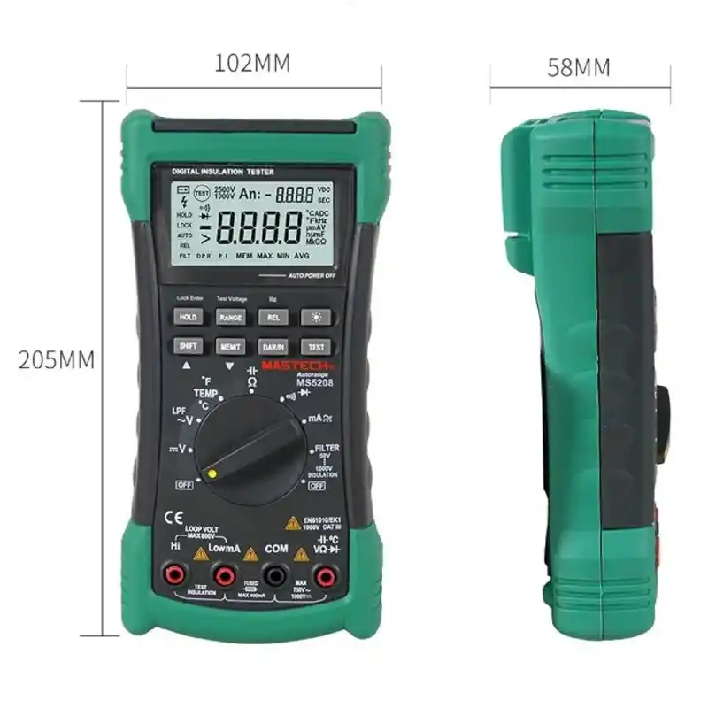 Mastech Ms5208 Dijital İzolasyon Multimetresi