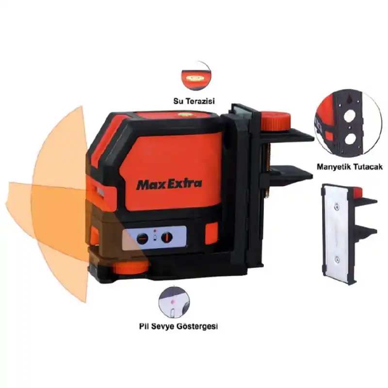 Max-Extra SA-02L Lazer Şakül Metre 1 Dikey 1 Yatay