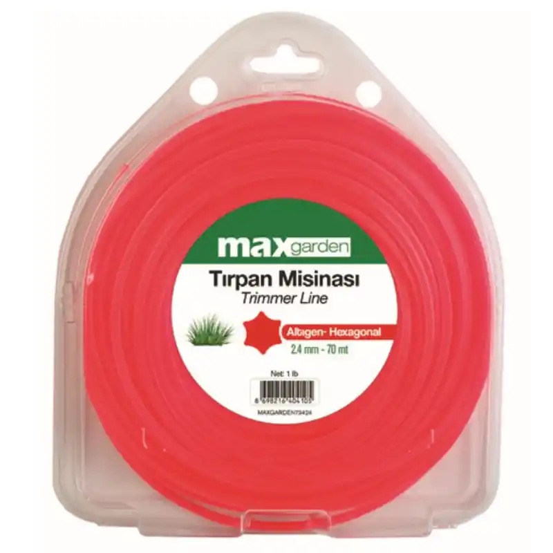 Maxgarden 73424 2.4mm 6 Köşe 70 Metre Tırpan Misinası
