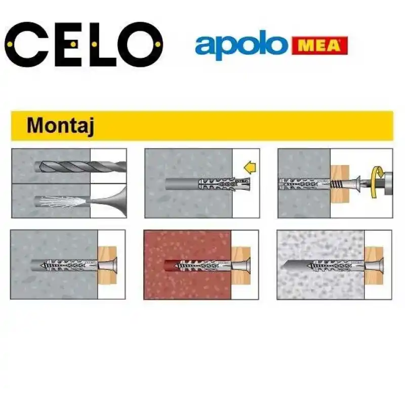 MEA F 16 Dübel (16x80mm, 10 adet)