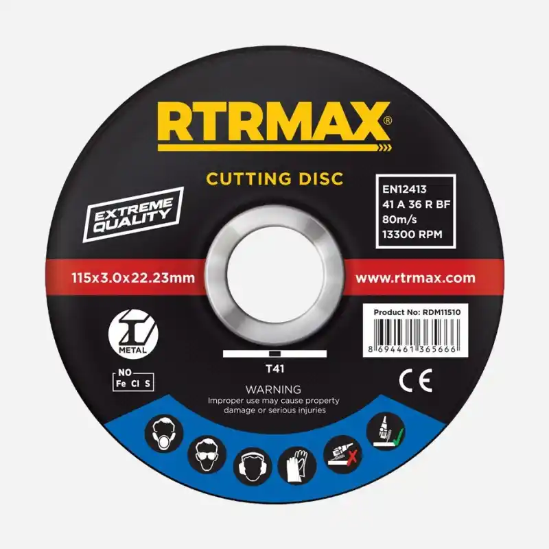 Rtrmax RDM18016 İnce İnox Metal Kesme Diski 180x1.6x22 mm