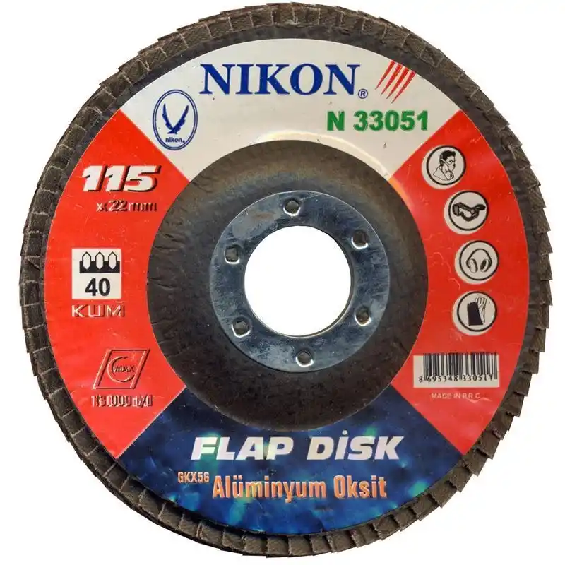 Nikon N33053 115mm 60 Kum GKX56 Alüminyum Oksit Flap Disk
