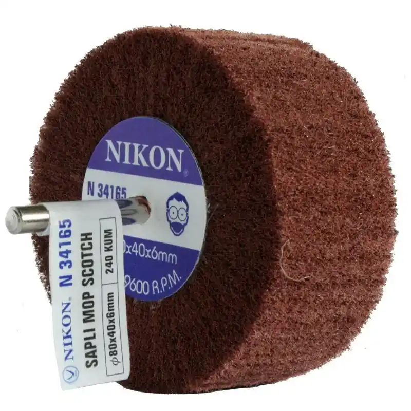 Nikon N34165 80x40x6mm 240 Kum Non Woven Saplı Mop Zımpara