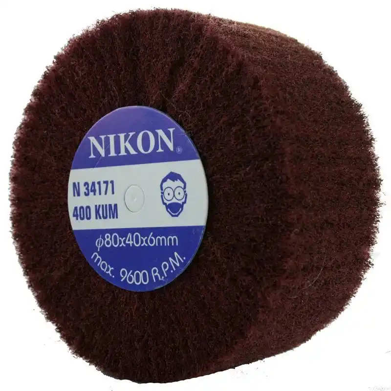 Nikon NIK34171 80x40x6mm 400 Kum Non Woven Saplı Mop Zımpara