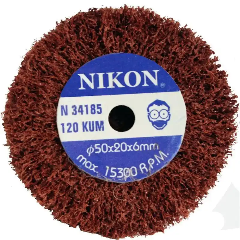 Nikon NIK34185 50x20x6mm 120 Kum Non Woven Saplı Mop Zımpara