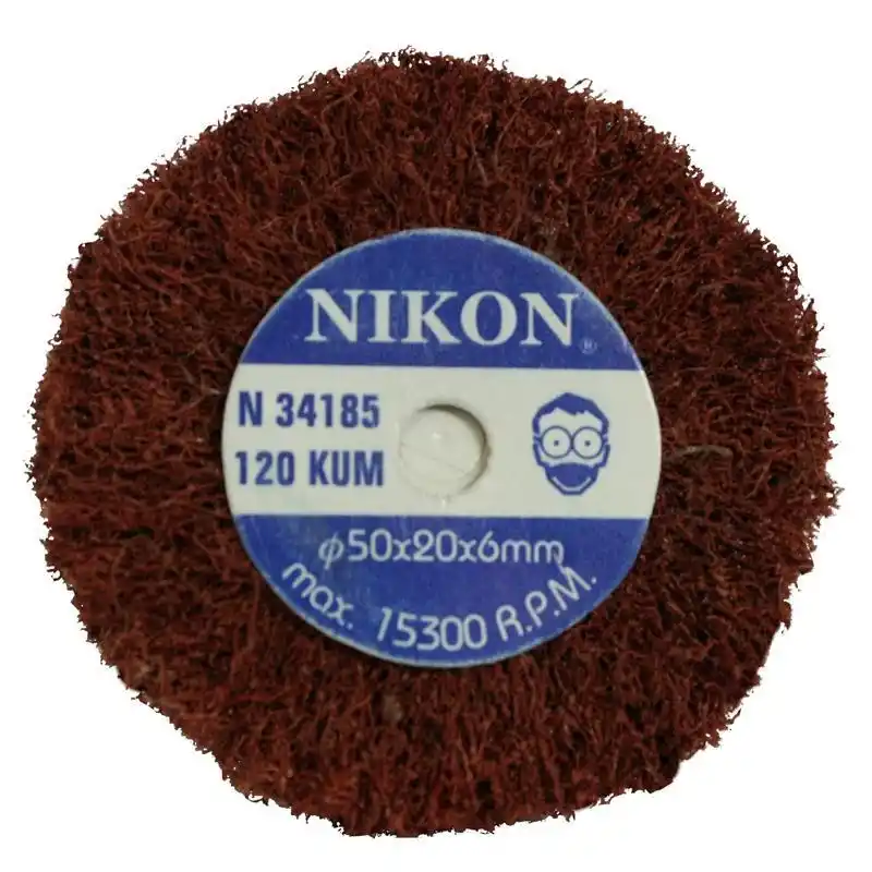 Nikon NIK34185 50x20x6mm 120 Kum Non Woven Saplı Mop Zımpara