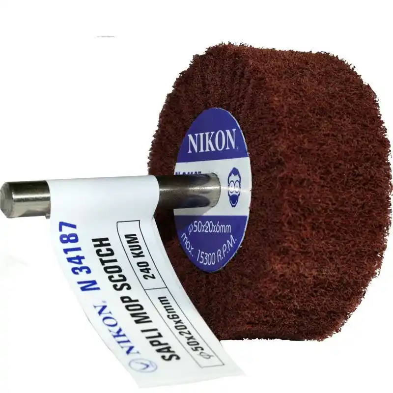 Nikon NIK34187 50x20x6mm 240 Kum Non Woven Saplı Mop Zımpara