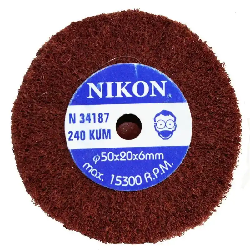 Nikon NIK34187 50x20x6mm 240 Kum Non Woven Saplı Mop Zımpara