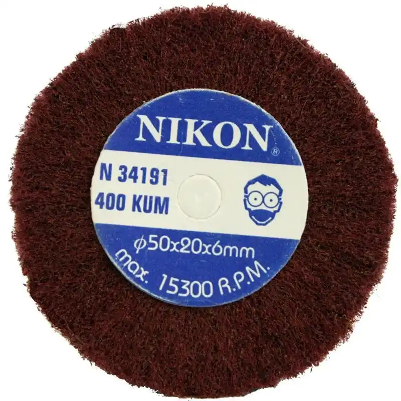 Nikon NIK34191 50x20x6mm 400 Kum Non Woven Saplı Mop Zımpara