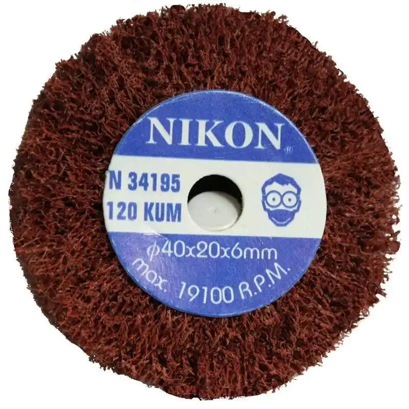 Nikon NIK34195 40x20x6mm 120 Kum Non Woven Saplı Mop Zımpara