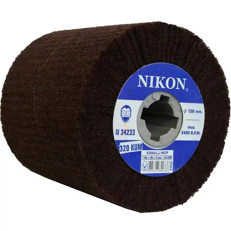 Nikon NIK34233 100x100x19mm 120 Kum Non Woven Kanallı Mop Zımpara