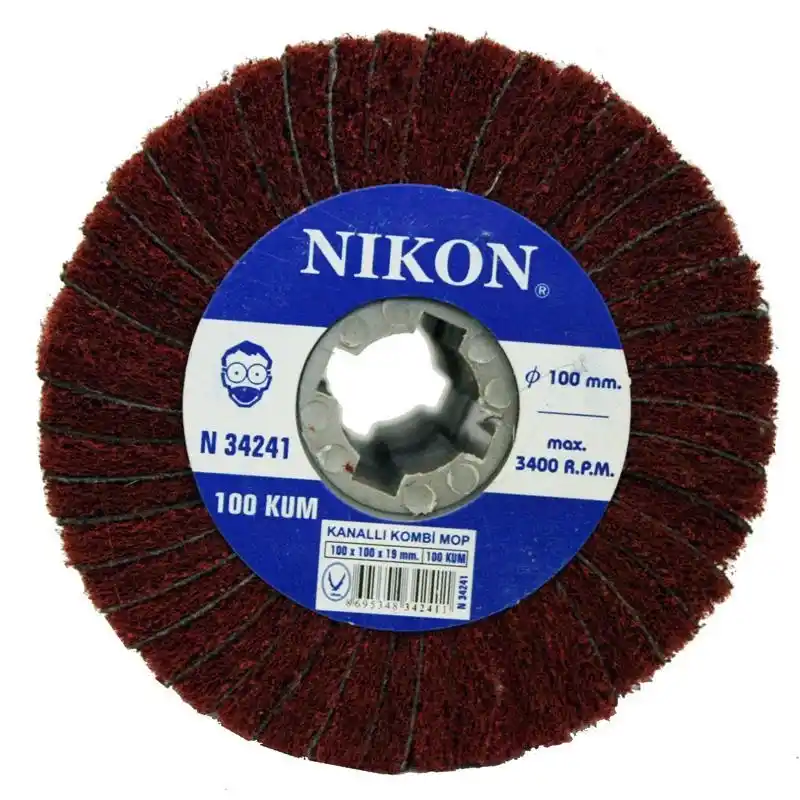 Nikon NIK34241 100x100x19mm 100 Kum Non Woven Kanallı Kombi Mop Zımpara