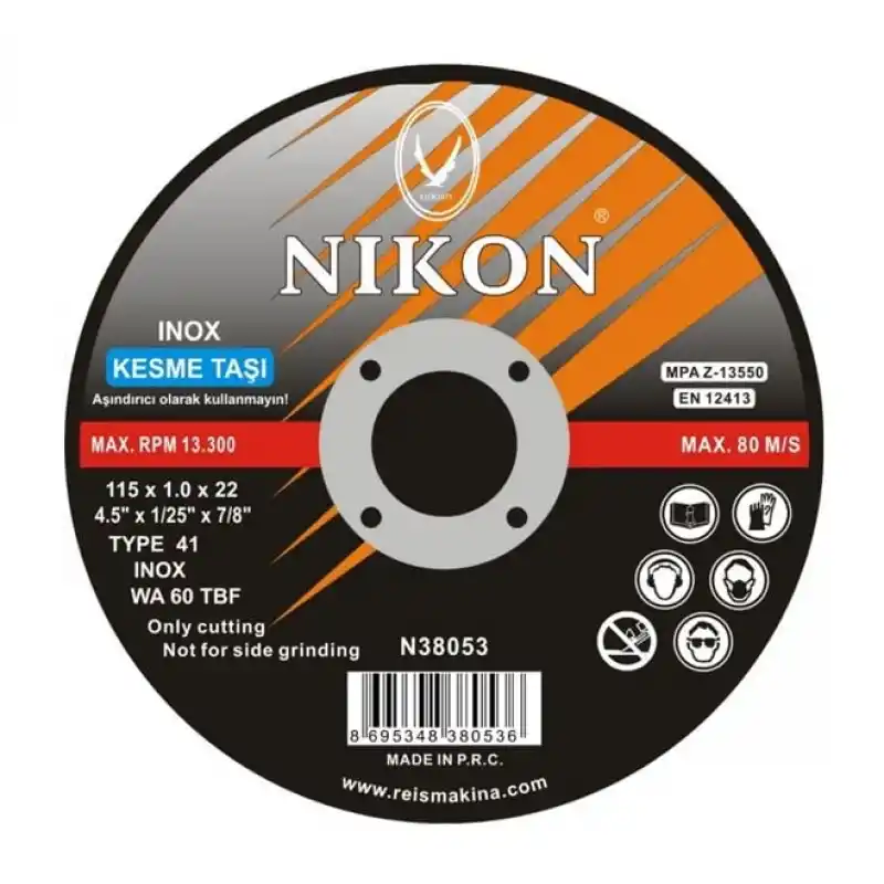 Nikon NIK38053 115x1x22mm Düz İnox Kesme Taşı
