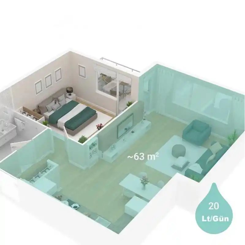 Olefini OL20-BD30AMN Wifi Ev Tip Nem Alma Cihazı 20 Lt/gün