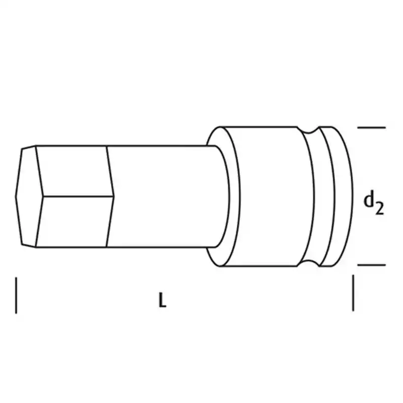Osaka Tool LN12-14BAD 1/2-1/4 inç Havalı Bits Lokma Adaptörü