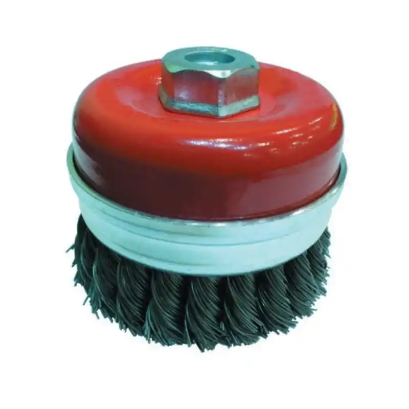 Partner PT02040 100mm Gri Burma Telli M14 Vidalı Çanak Fırça