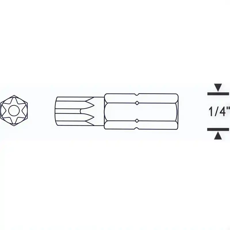 Proscr SCR03205 T9 25mm Delikli Torx Bits Ucu