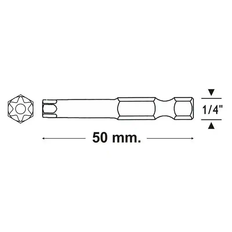 Proscr SCR03225 T30 50mm Delikli Torx Bits Ucu