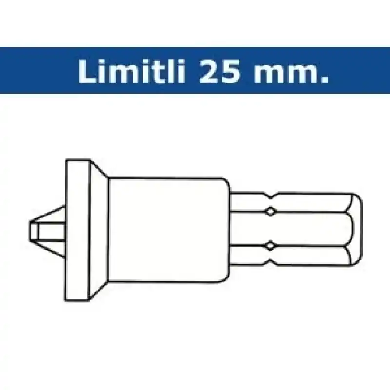 Proscr SCR03251 PH2 25mm Limitli Yıldız Bits Ucu