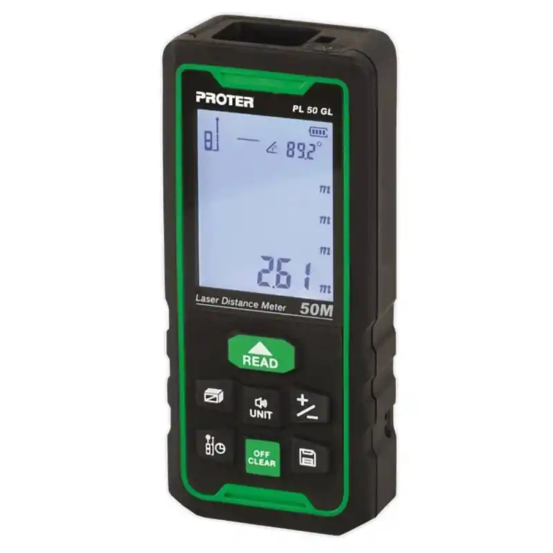 Proter PL 50 GL Yeşil Lazer Metre 50 Mt