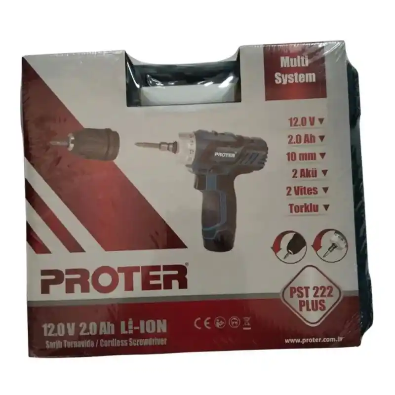 Proter Pst 222 Plus Şarjlı Akülü Vidalama