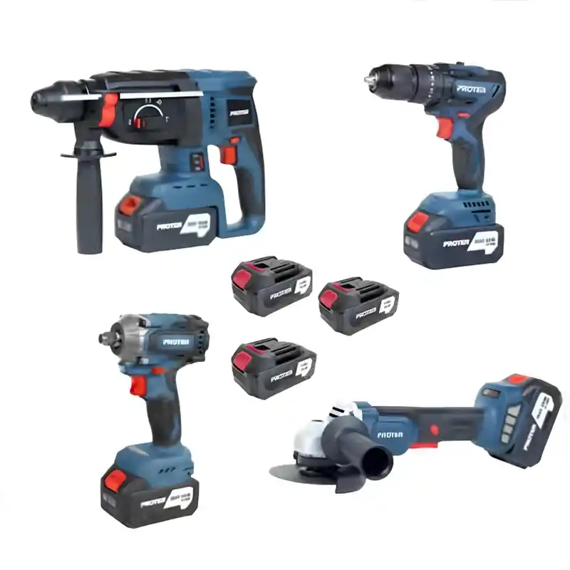 Proter PST 914 Quatro Akülü Kırıcı Delici+Taşlama+Somun Sökme+ Matkap Seti