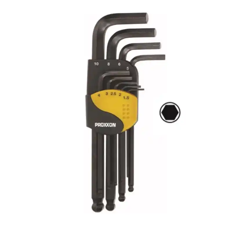 Proxxon 23946 9 Parça Bombe Başlı Alyan Takımı