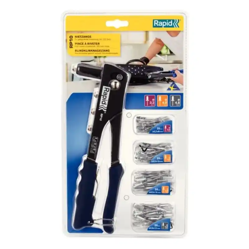 Rapid RP10 Kit Perçin Aleti + 100 Adet Perçin