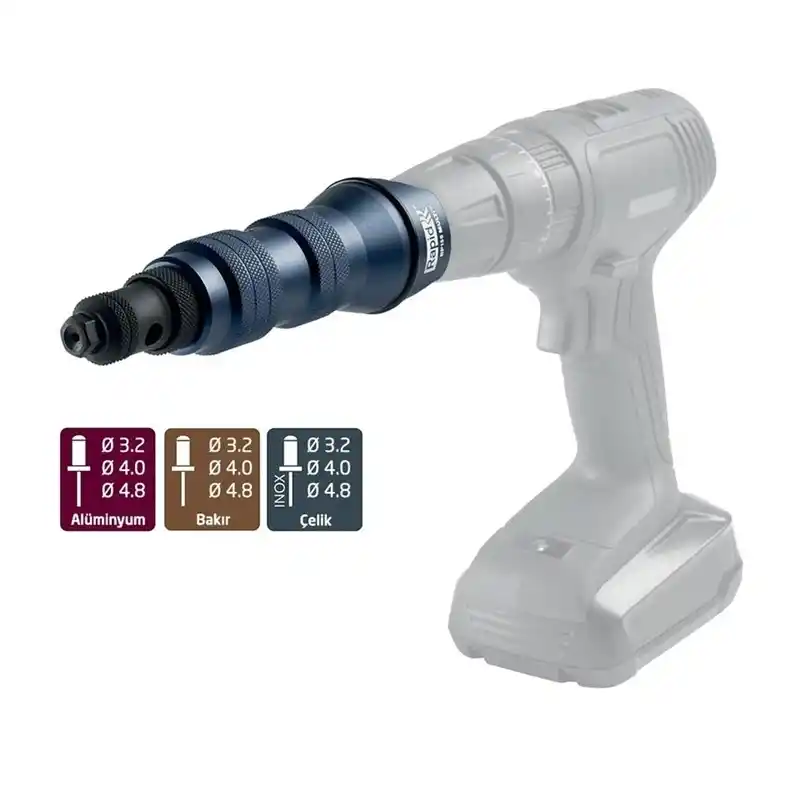 Rapid RP150 Multi Perçin Adaptörü (Şarjlı Matkap için)