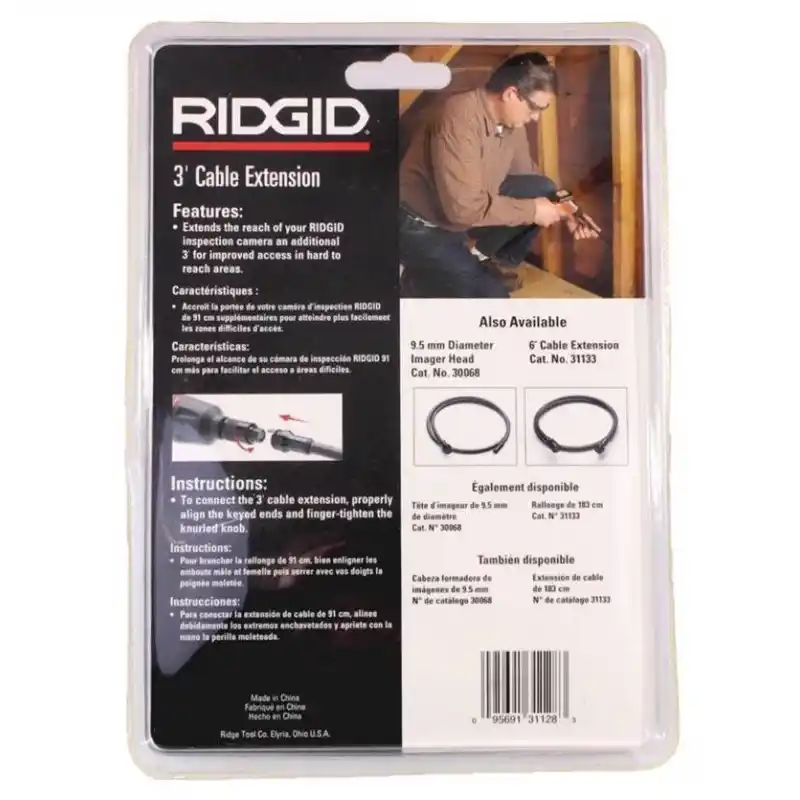 RIDGID 31128 Micro CA300 Dijital Gözlem Kamera 90 cm Kablo Uzatması