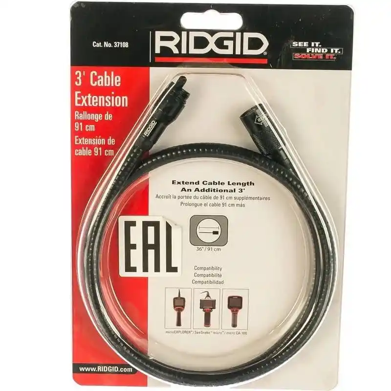 Ridgid 37108 Micro CA-350 Gözlem Kamerası için 90cm Kablo Uzatması