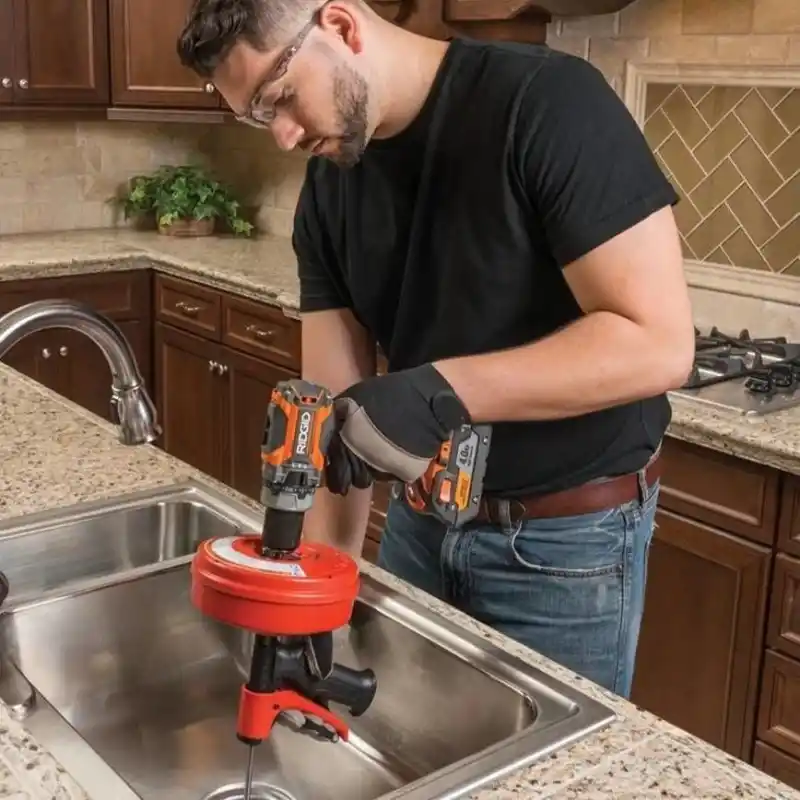 Ridgid 57043 Power Spin El Tipi Otomatik Beslemeli Kanal Açma Temizleme