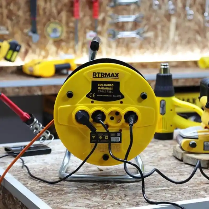 Rtrmax REM31535 Seyyar Makaralı Uzatma Kablosu 35 Metre 3*1,5 mm