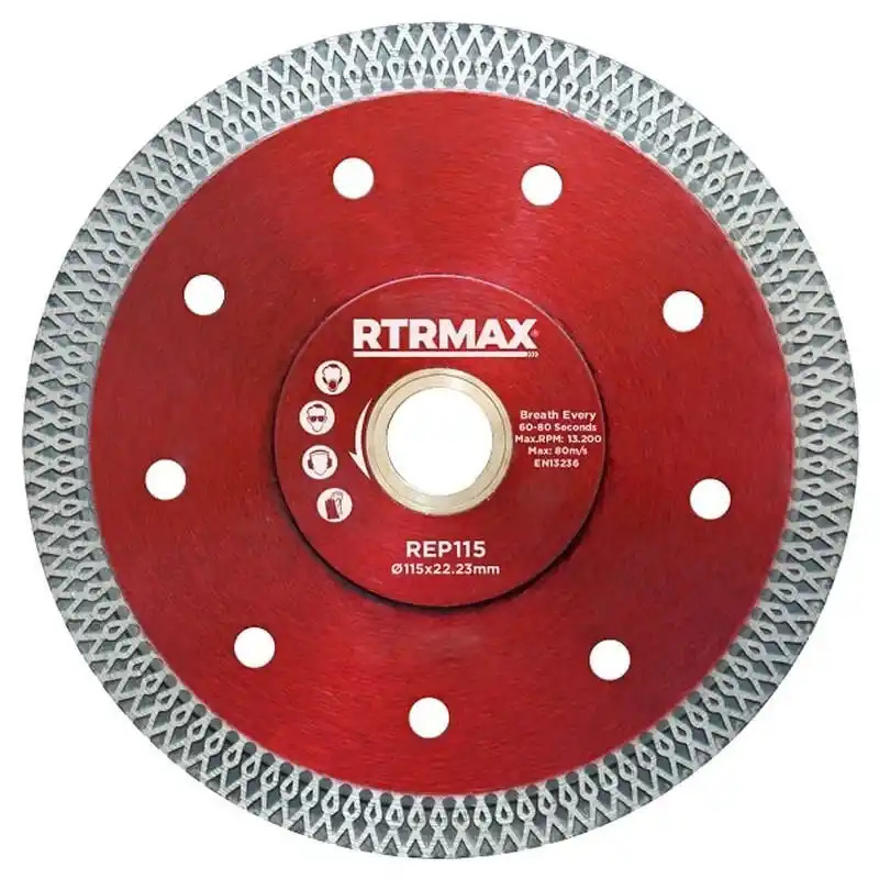 Rtrmax REP180 180mm İnce Çapraz Dişli Hassas Kesim Elmas Testere