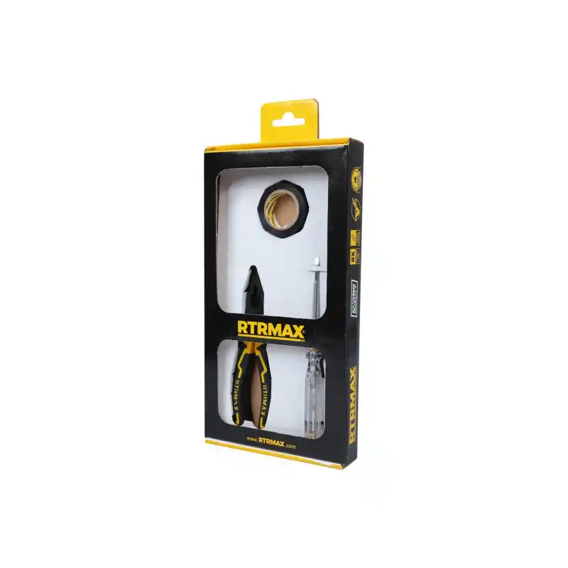 Rtrmax RTK7002 Pense+Kontrol Kalemi+Elektrik Bandı Seti