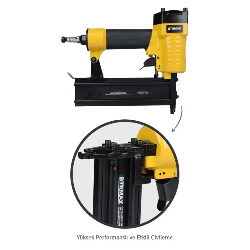 Rtrmax RTM0135 Havalı Çivi Çakma Tabancası 10-50 mm