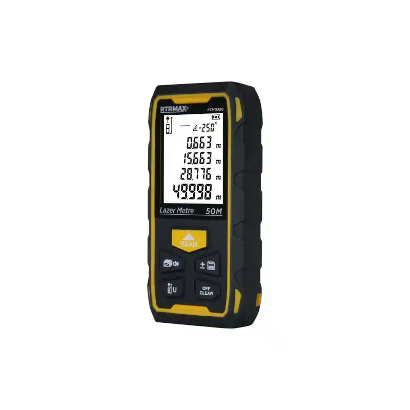 Rtrmax RTM035G Akülü Yeşil Renk Lazer Metre 50 Mt