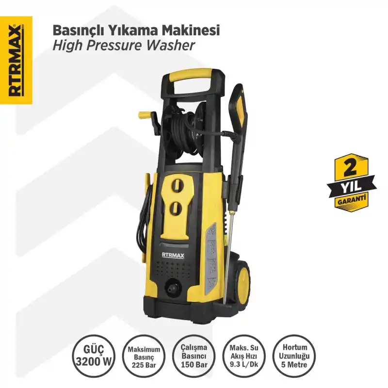 Rtrmax RTM716 Yüksek Basınçlı Yıkama 225 Bar