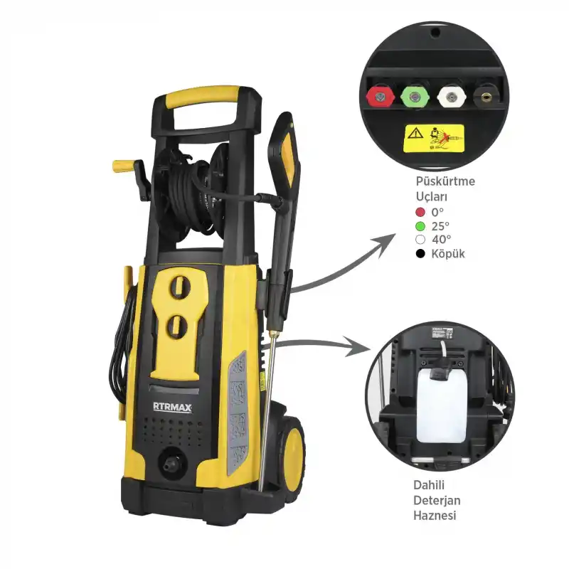 Rtrmax RTM716 Yüksek Basınçlı Yıkama 225 Bar