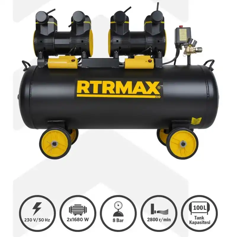 Rtrmax RTM7460 100 Lt 4 Hp Yağsız Hava Kompresörü